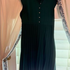 J. Crew Dark Green Silk Dress